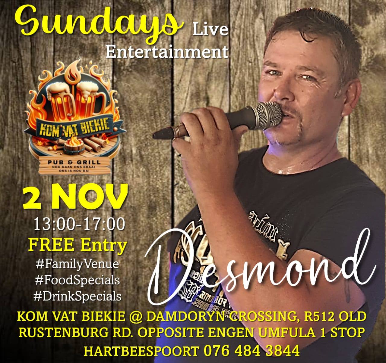 Desmond Muller @ Kom Vat Biekie 2 Nov - Image 1