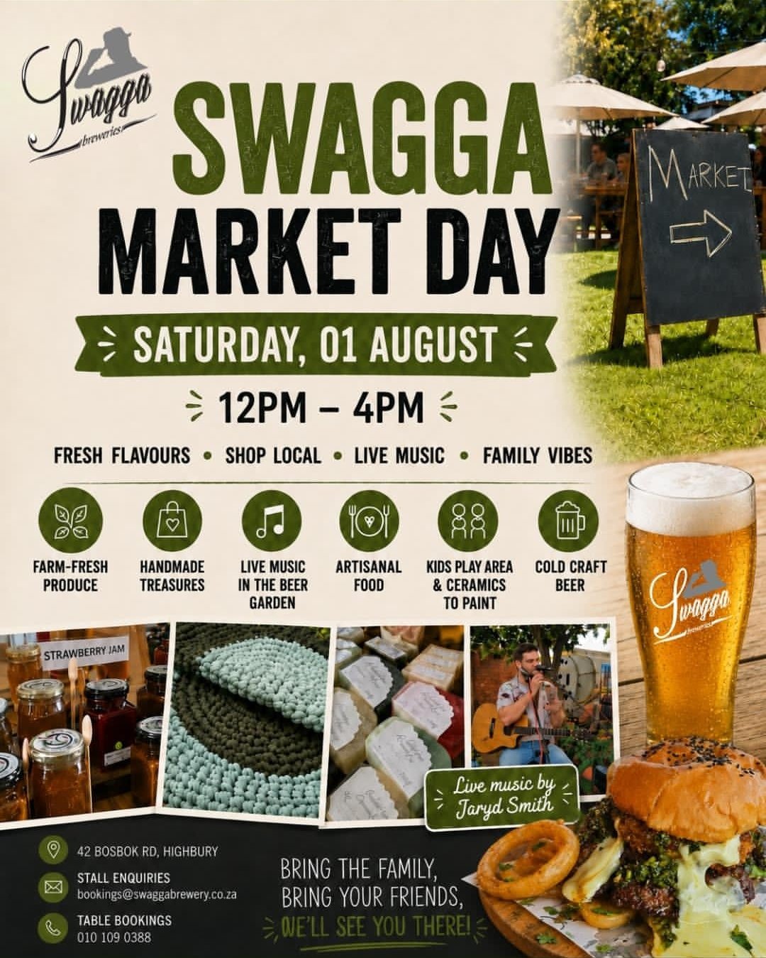 Jaryd Smith on Market Day @ Swagga Brewery 1 Aug