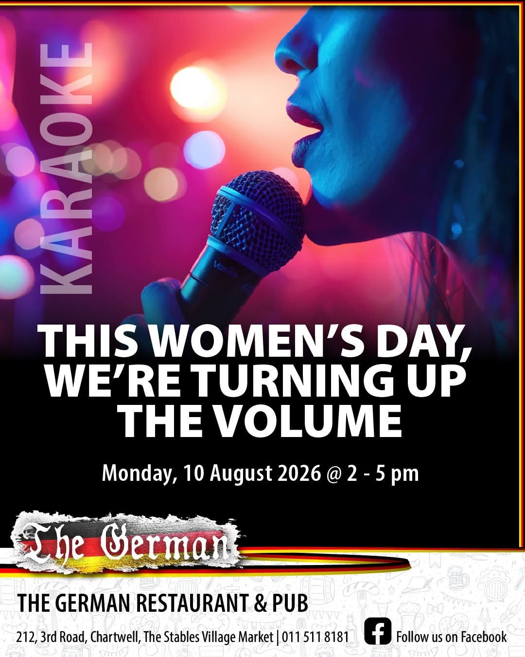 Karaoke Event @ The German 10 Aug