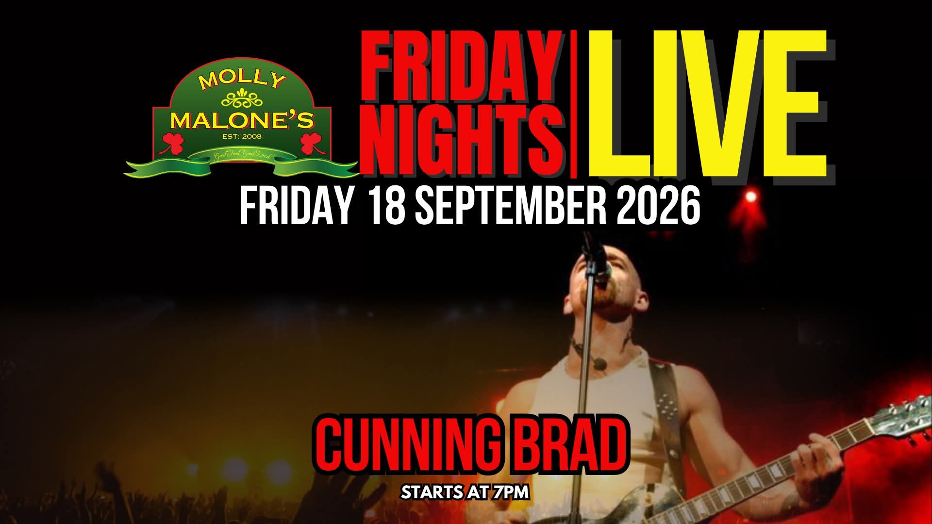 Cunning Brad @ Molly Malone's 18 Sep