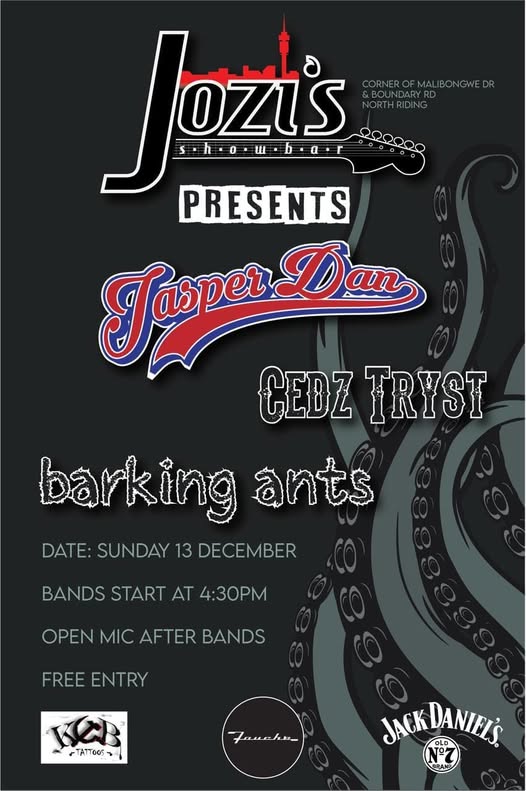 Jasper Dan @ Jozi's Showbar 13 Dec