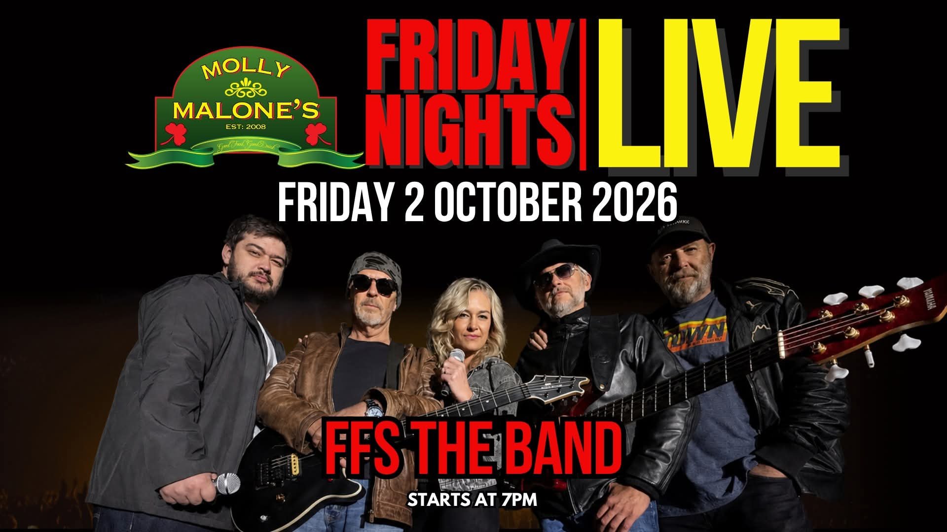 FFS The Band @ Molly Malone's · Sandton 2 Oct