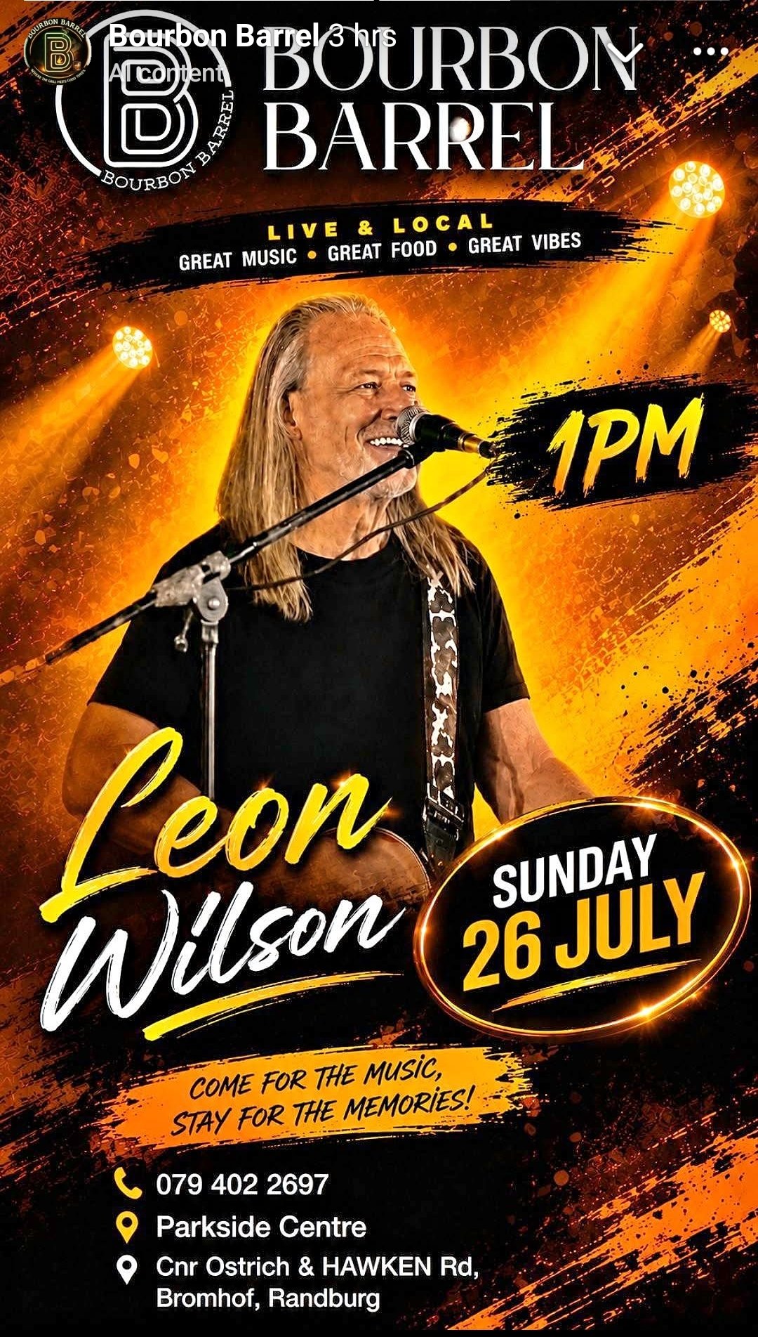 Leon Wilson @ Bourbon Barrel 26 Jul