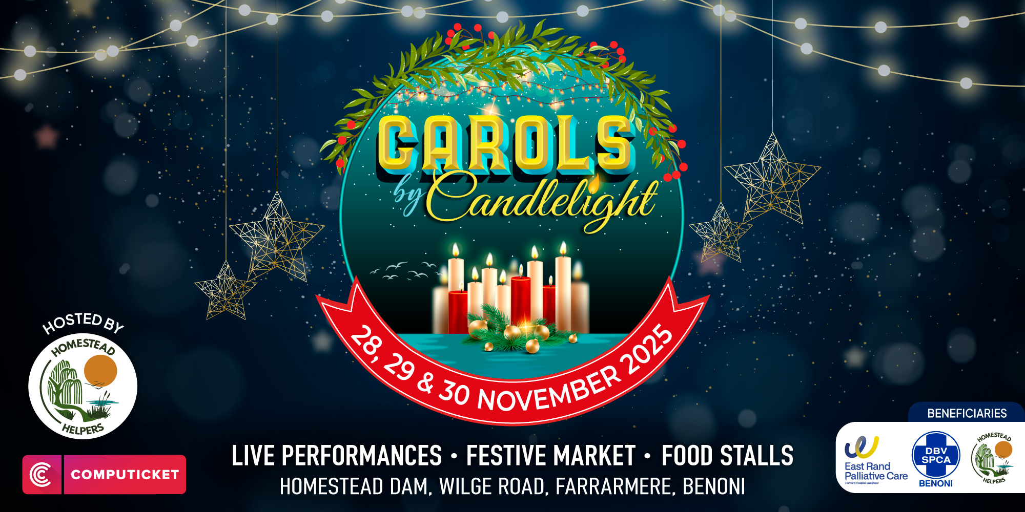 Matthew Mole in Carols by Candlelight @ Homestead Lake, Benoni 28-30 Nov