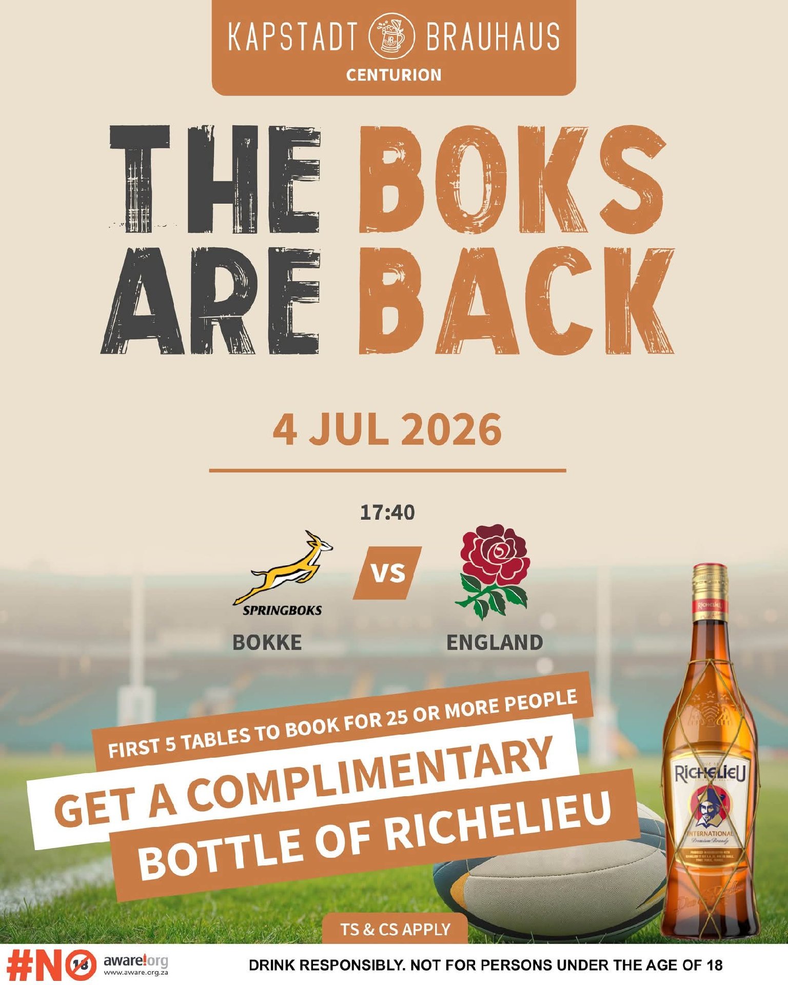 The Boks vs England