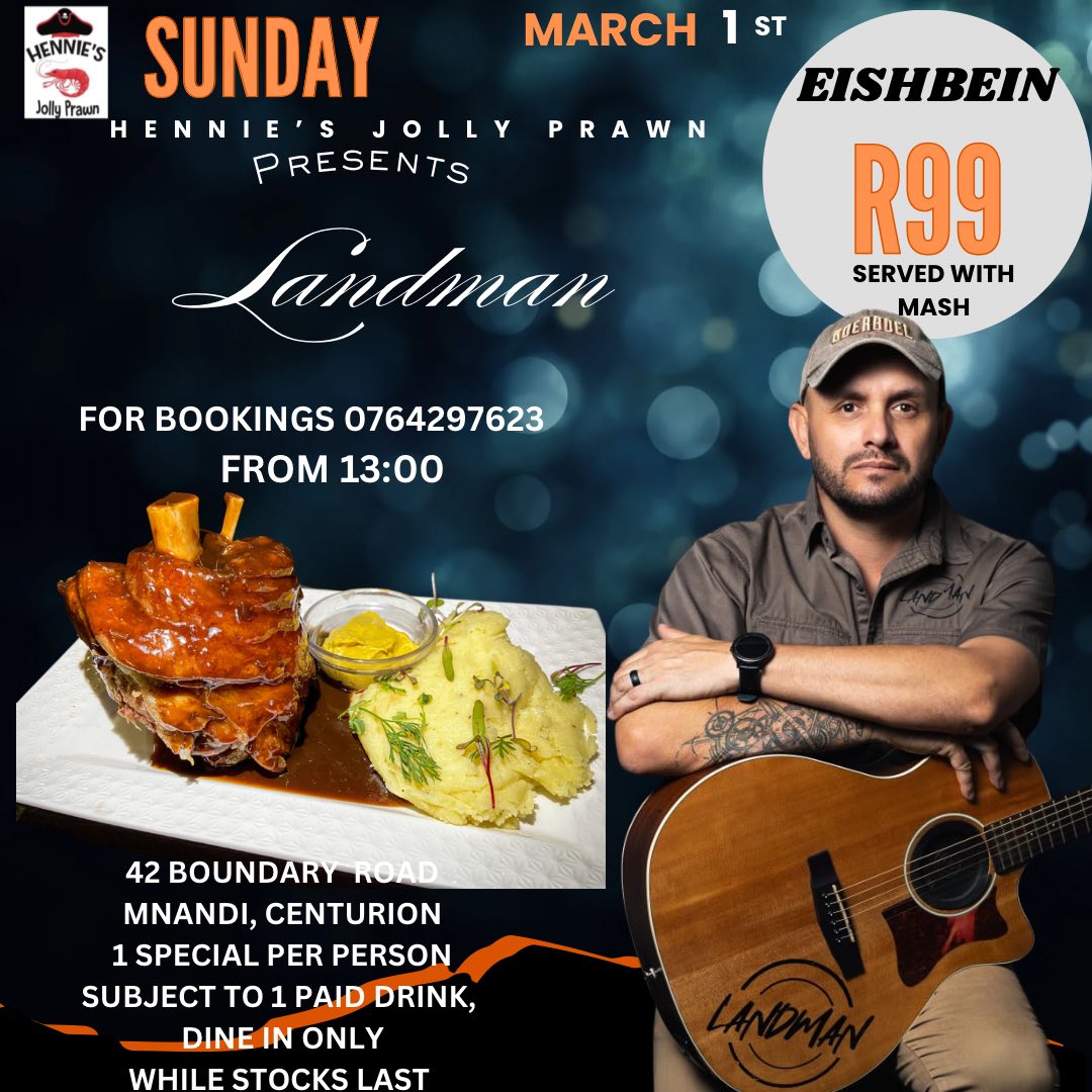 Landman & Eisbein @ Hennie's Jolly Prawn 1 Mar