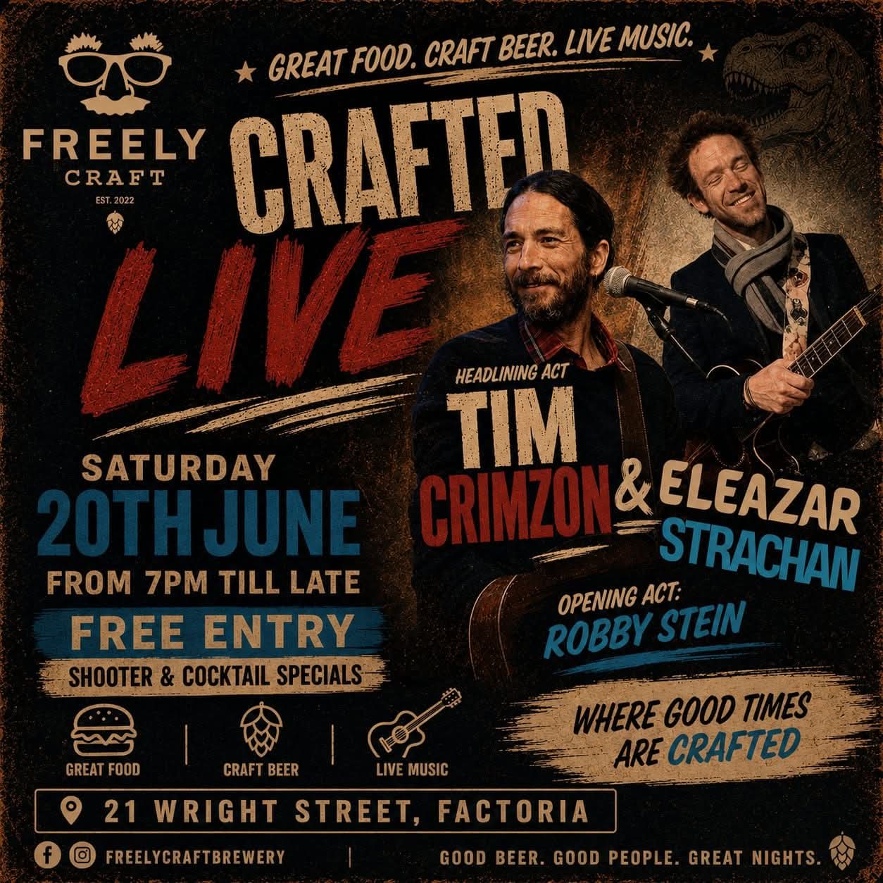 Tim Crumzon & Eleazar Strachan @ Freely Craft Brewery 20 Jun