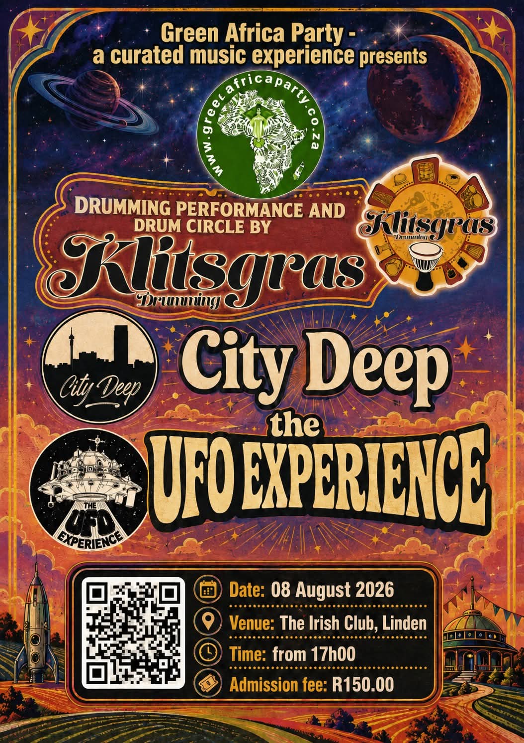 Klitsgras Drumming @ Irish Club 8 Aug