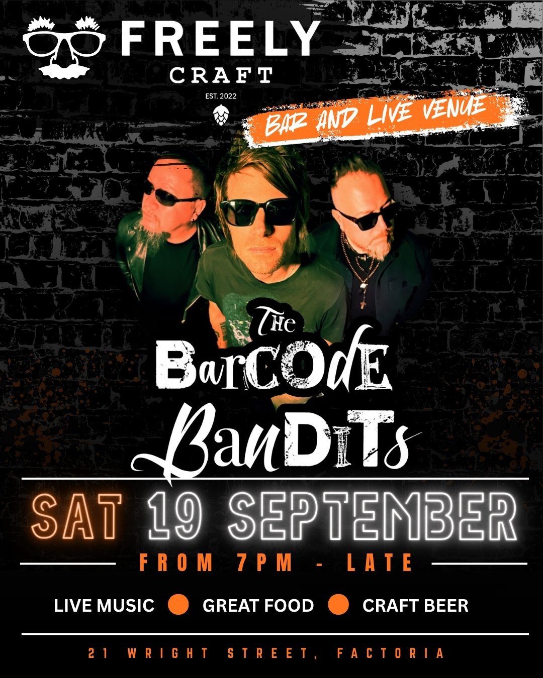 The Barcode Bandits live at Freely Craft