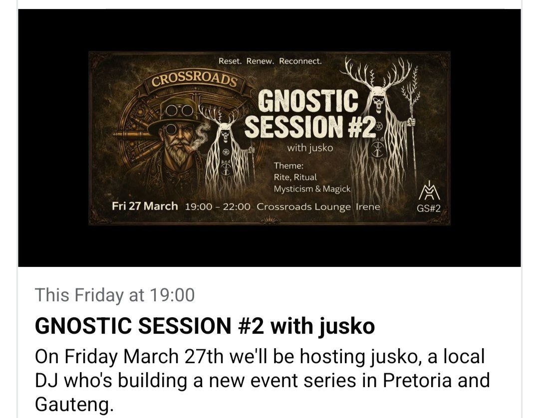 jusko @ Crossroads Lounge, 27 March 2026 19:00