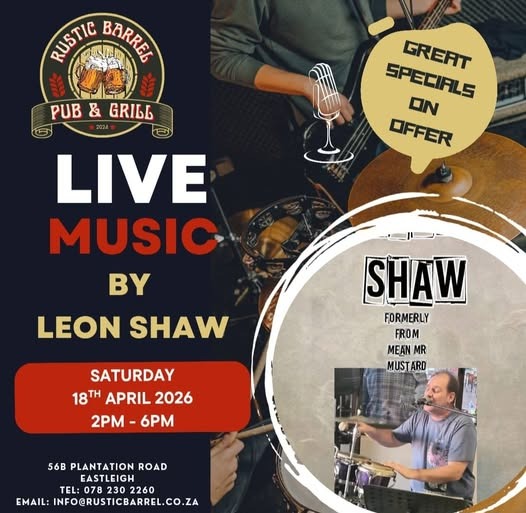 Leon Shaw @ Rustic Barrel Pub & Grill, 18-04-2026 14:00