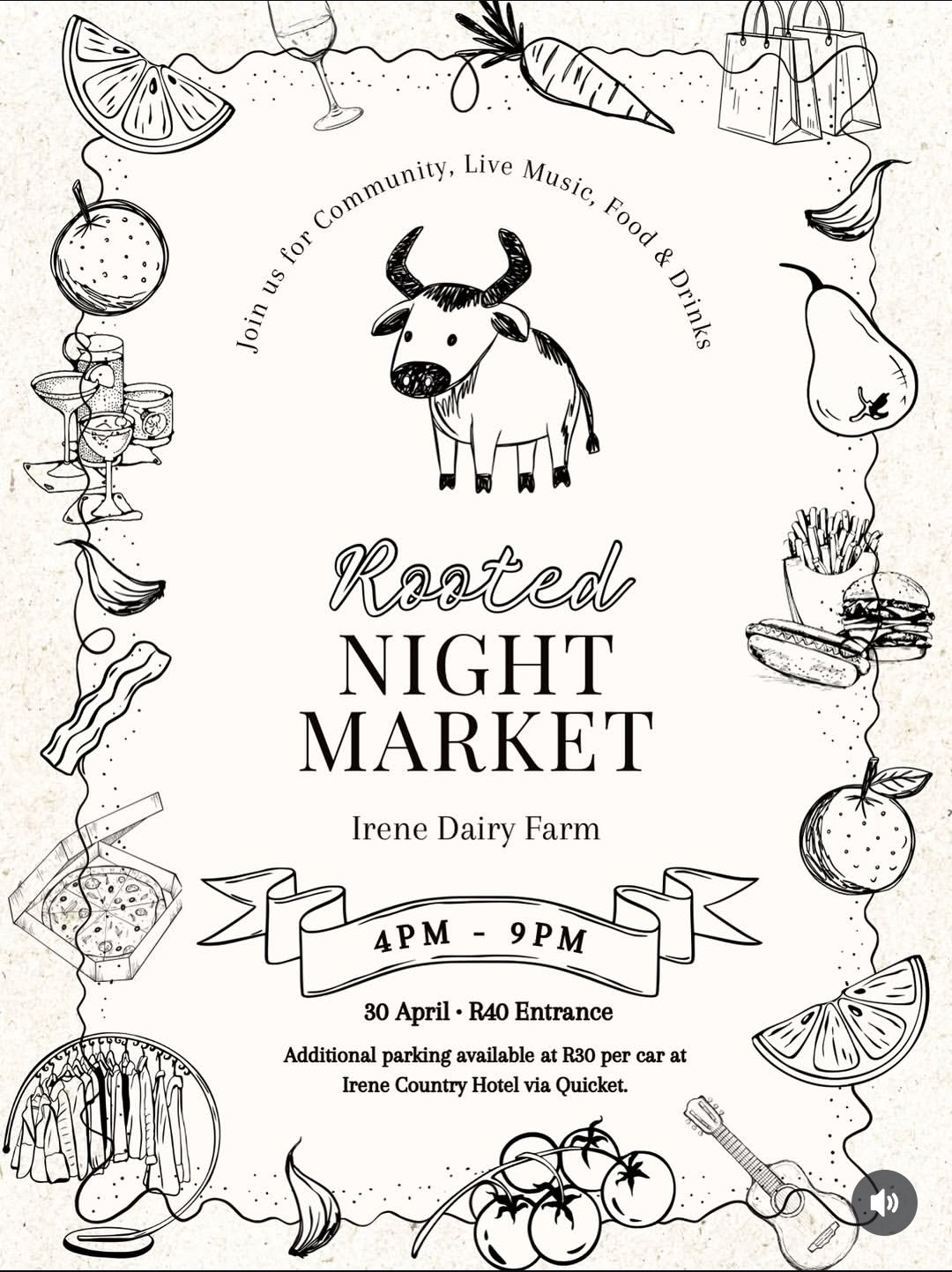 Rooted Night Market @ Irene Village Market, 30-04-2026 16:00, R40