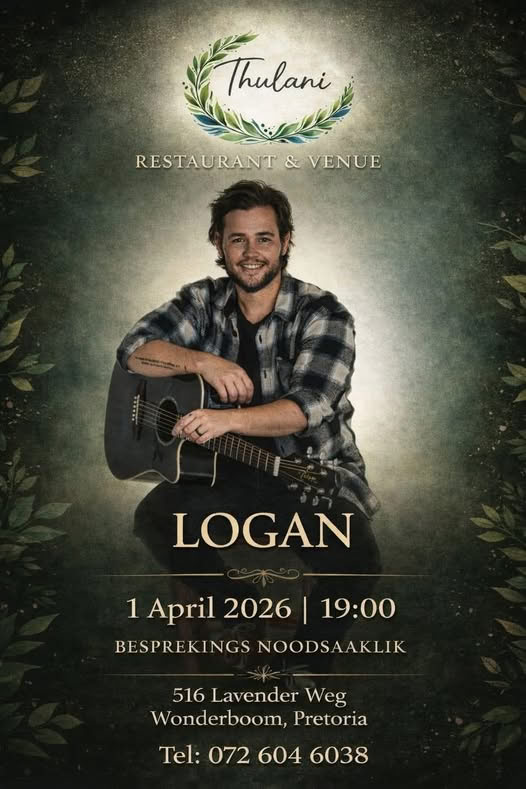 Logan @ Thulani Resort & Restaurant, 1 April 2026 19:00