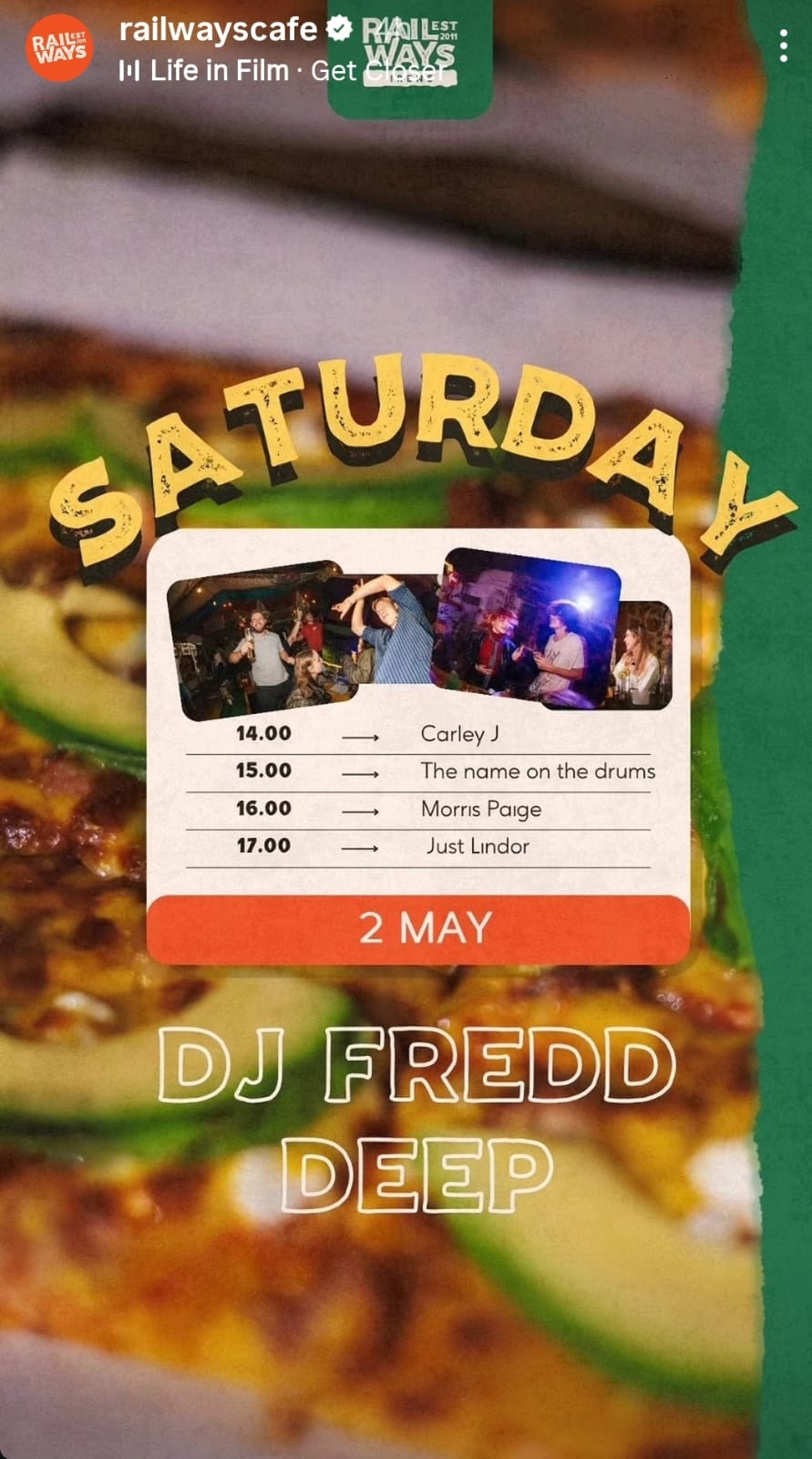 DJ Fredd Deep @ Railways Cafe, 02-05-2026 14:00 - Image 1