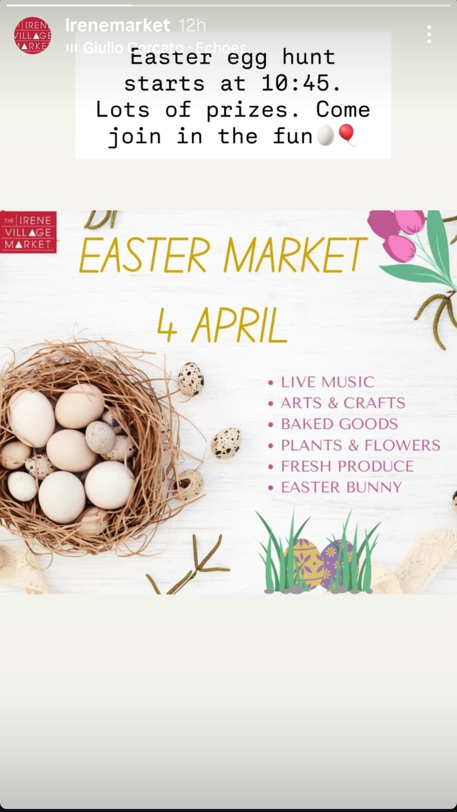 Easter Market @ The Irene Village Market, 04-04-2026 10:45
