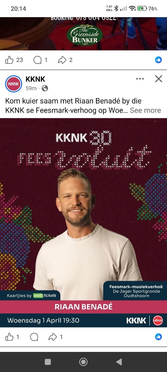 Live Music @ Karoo Kuns, 1 April 2026 19:30, Free