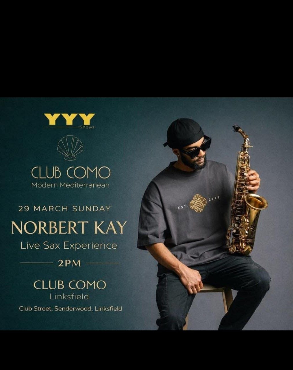Norbert Kay @ The Club Como, 29 March 2026 14:00