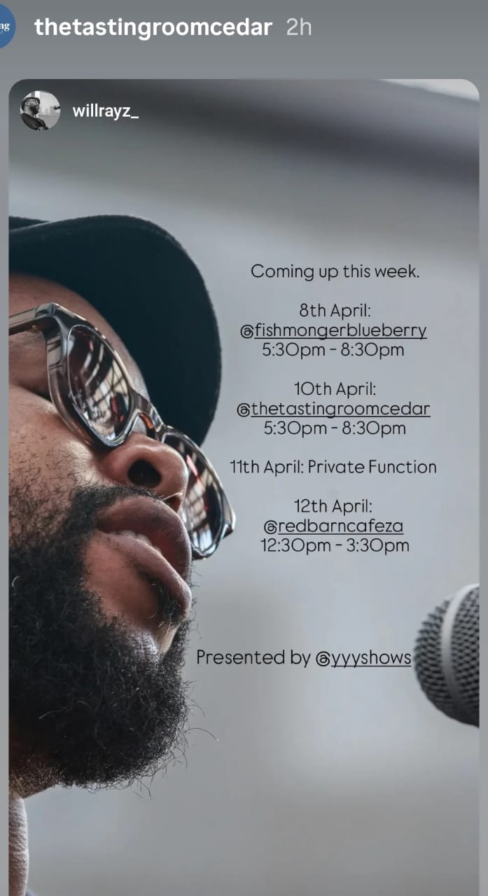 Will Rayz @ The Red Barn, 12 April 2026 12:30