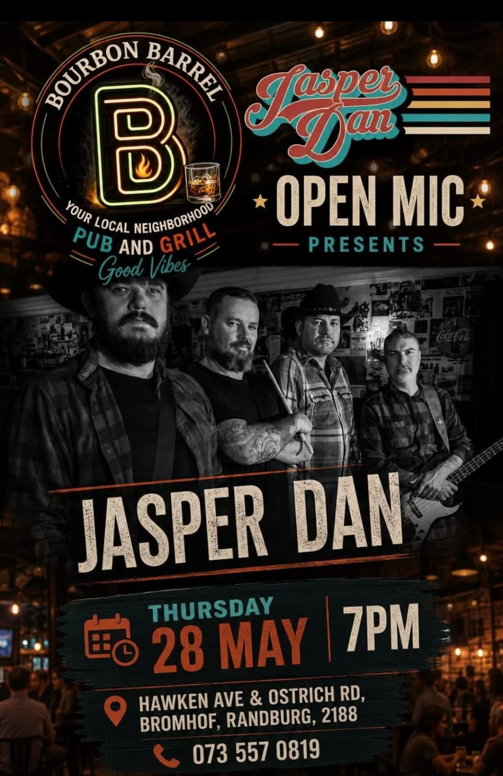 Jasper Dan @ Bourbon Barrel Pub and Grill, 28-05-2026 19:00 - Image 1