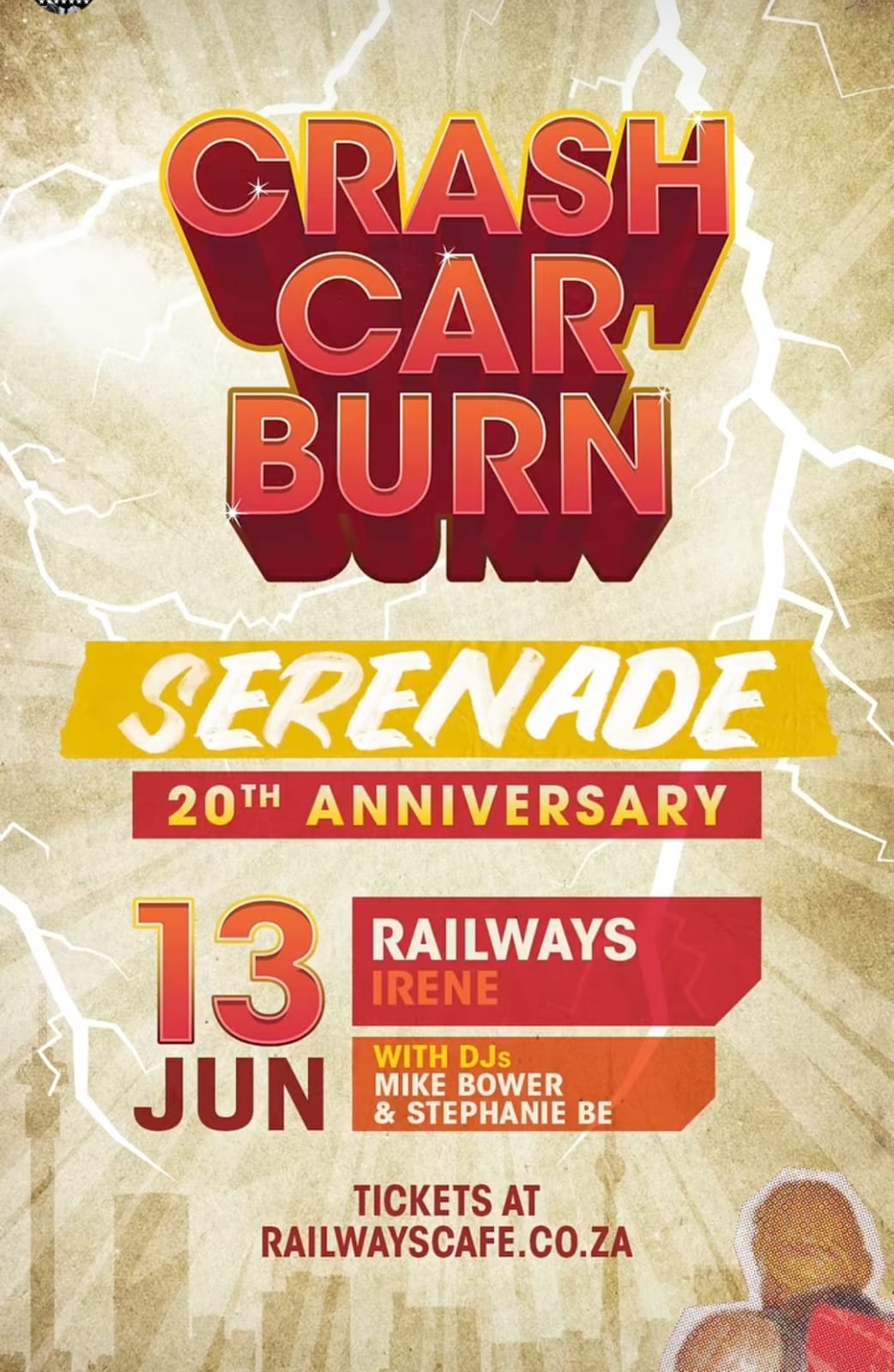 Crash Car Burn & Serenade @ Railways Irene, 13-06-2026