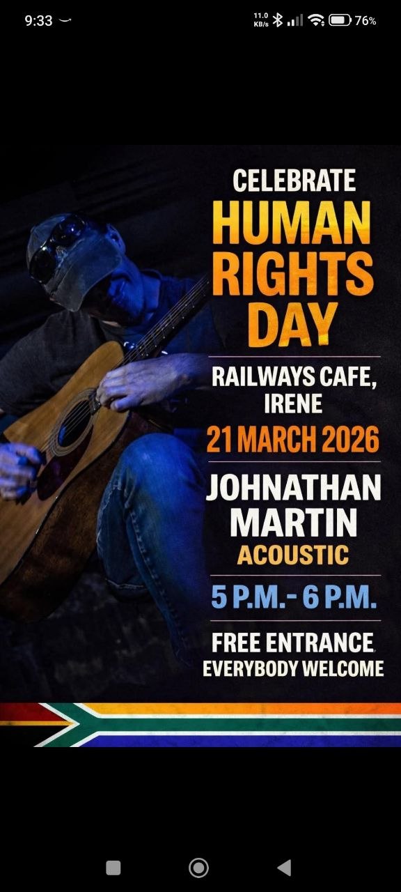Johnathan Martin @ Railways Cafe, Irene, 21 March 2026 17:00, Free