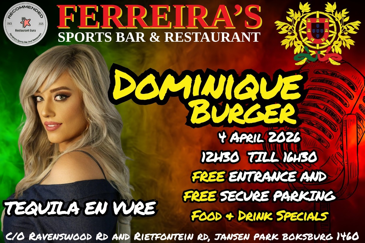 Dominique Burger @ Ferreira's Restaurant and Sports Bar, 04-04-2026 12:30