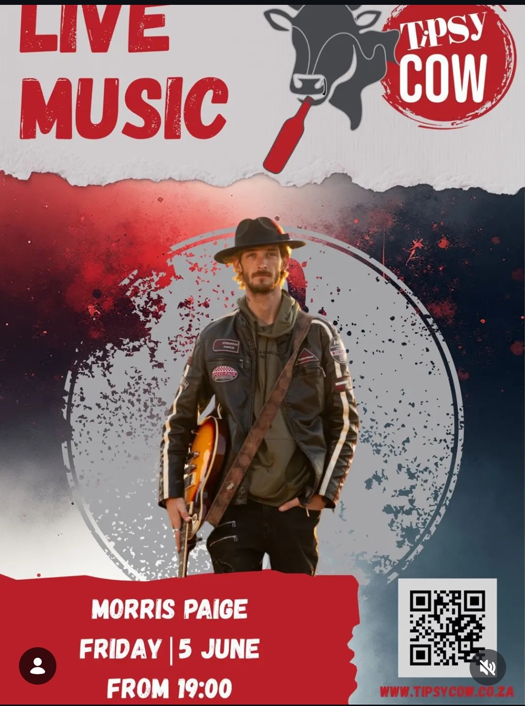Morris Paige @ The Tipsy Cow 5 June 7pm