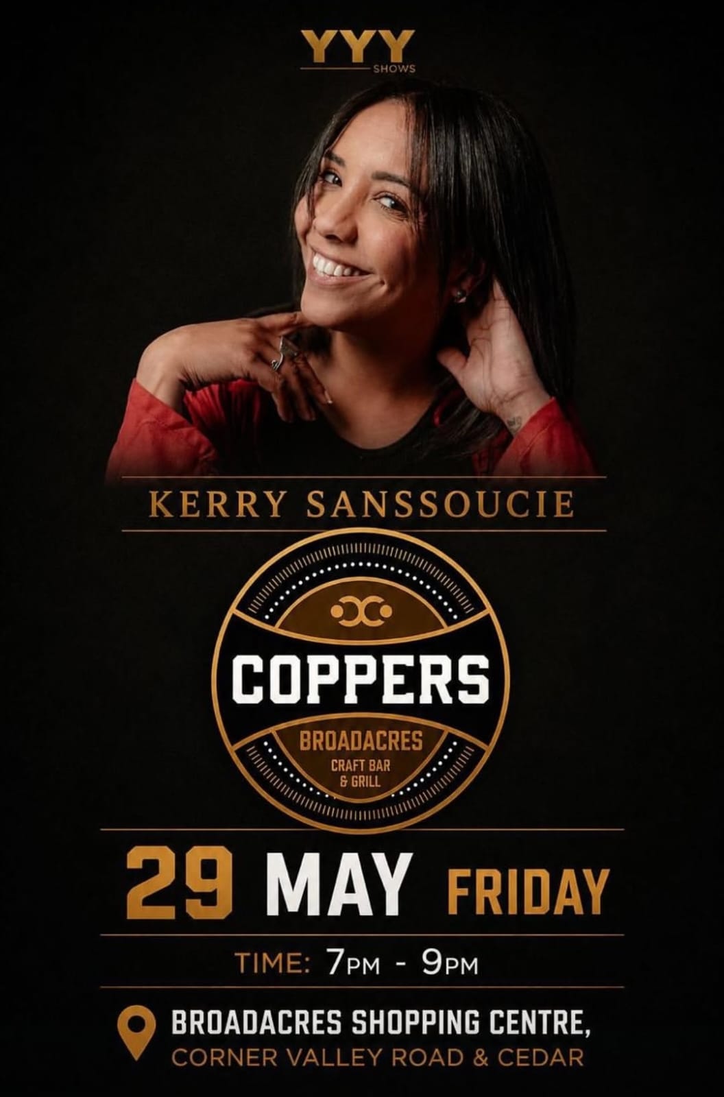 Kerry Sanssoucie @ Coppers Craft Bar & Grill, Broadacres, 29-05-2026 19:00 - Image 1