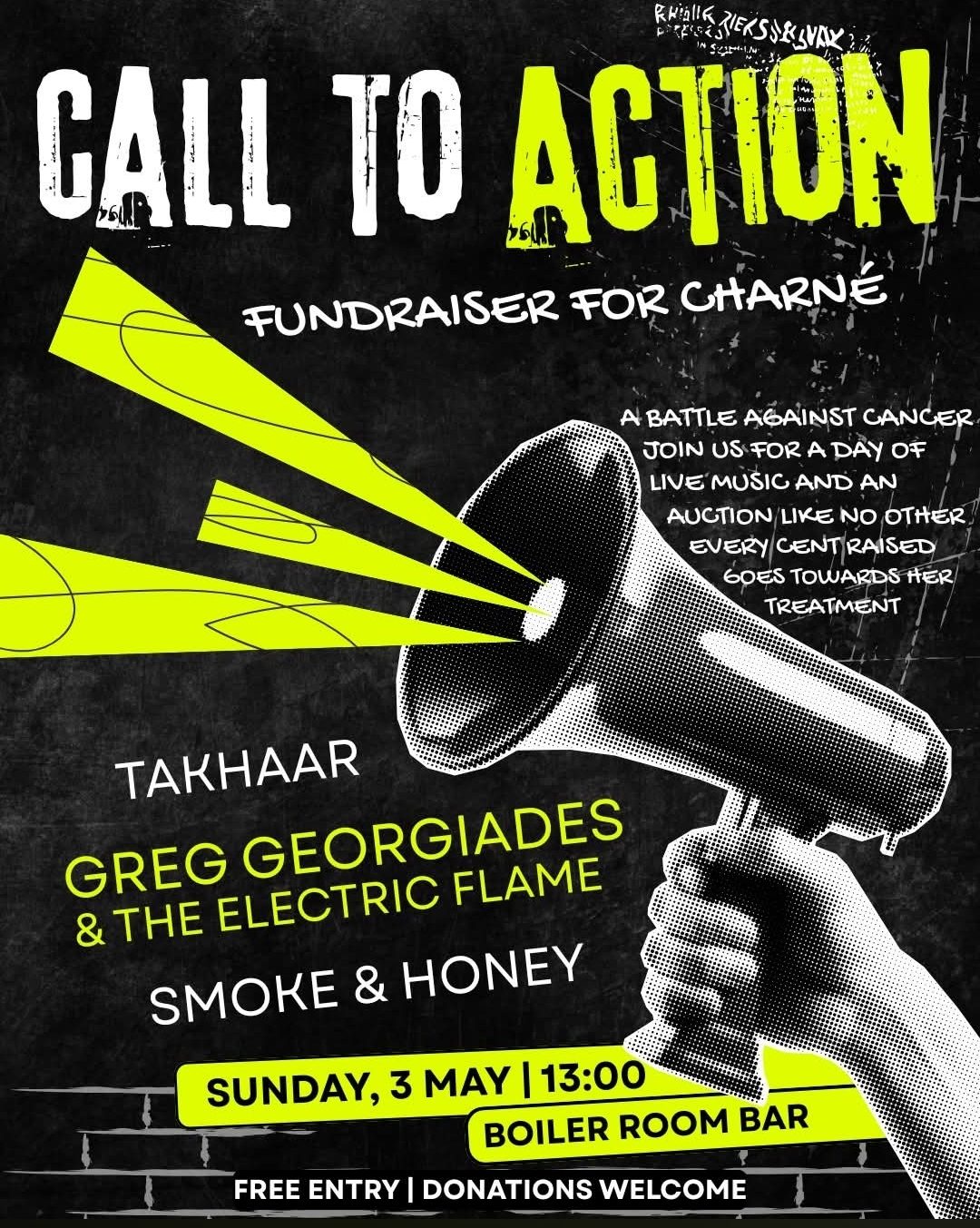 Takhaar, Greg Georgiades & The Electric Flame, Smoke & Honey @ Boiler Room Bar, 03-05-2026 13:00 - Image 1