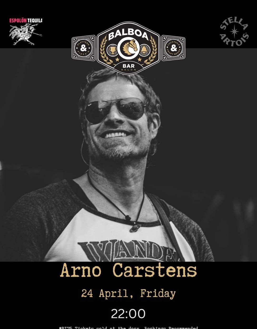 Arno Carstens @ Balboa Balcony Bar, Stellenbosch, 24-04-2026 22:00